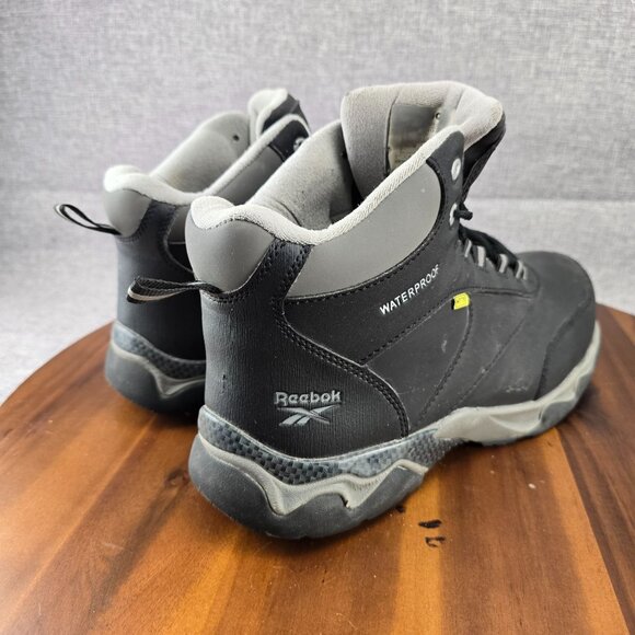 Reebok Mens Waterproof Leather Hiking Boots Size 11.5 Black - Picture 13 of 16